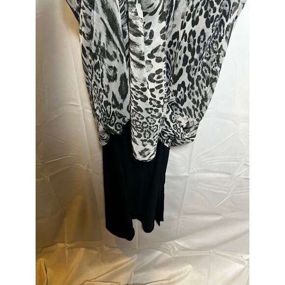 Chico's Gray Chiffon Animal Print Maxi Tank Dress 2 - Picture 7 of 7
